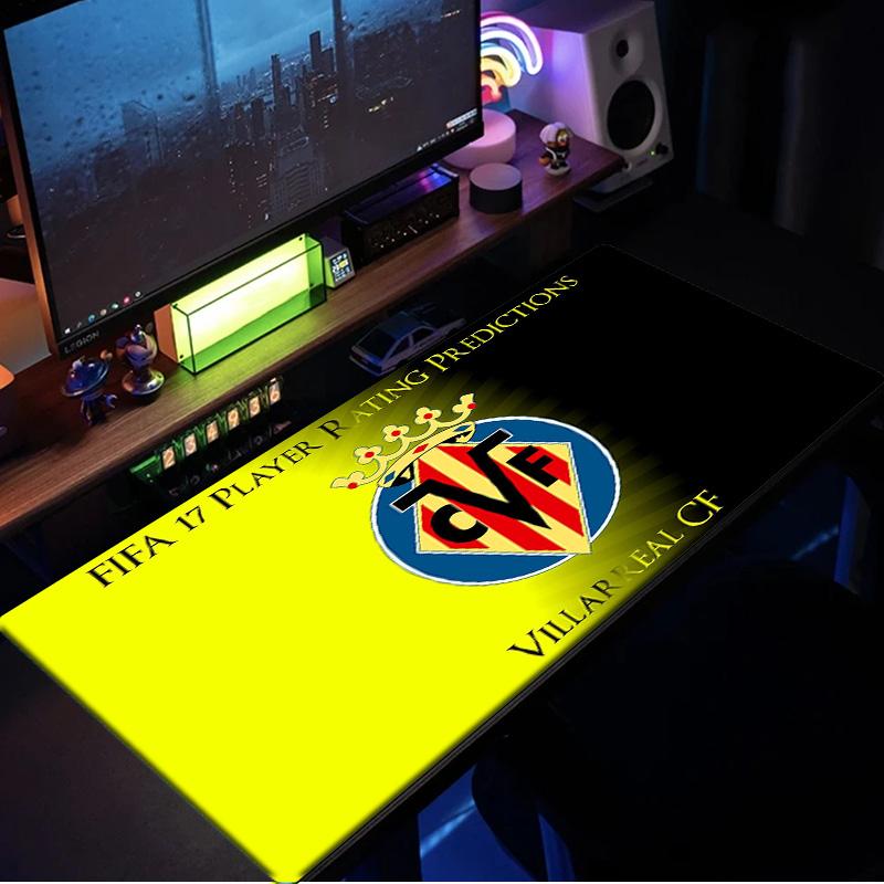 Club Vill-arreal Crest Design Mouse Pad, Rubber Base, Mouse Pad for Gamers and Office Use, Gaming Desk , Easy To Clean Mat Christmas Fan Gifts