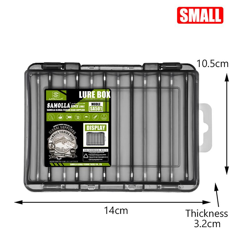 1PC 12 Compartments Fishing Tackle Organizer With 2 Buckle Plastic Clear Storage Case Double Sided Fishing Lure Boxes