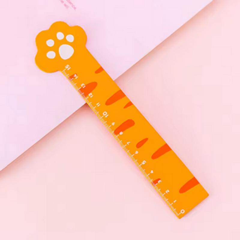 1pc Cute Cat Paw Straight Rulers Kawaii School Office Supplies Planner Accessories Student