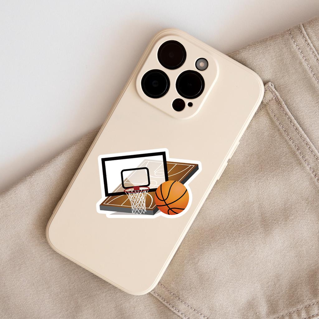 50 Bögen Basketball-Graffiti, personalisierte Sportmotive, Kinderkreativität, DIY-Aufkleber für Skateboard-Gepäck, wasserfest