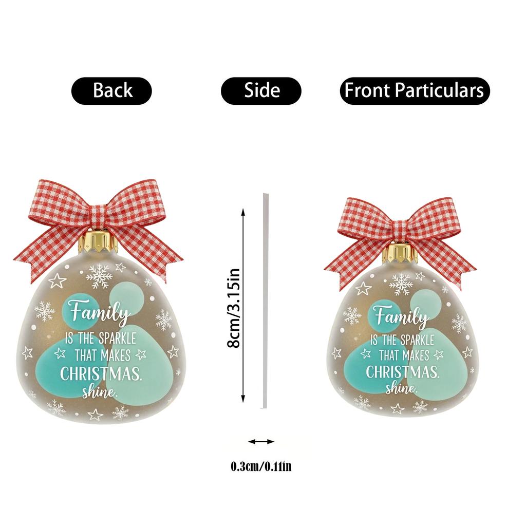 Family Acrylic Ornaments Collection - Boho Coastal Sea Glass Decor, Easy To Hang With Cord