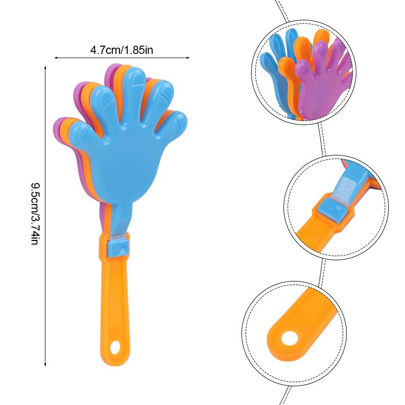 20Pcs Mini Hand Clapper Colorful Cheering Props Kids Birthday Party Favors Goodie Pinata Fillers Toys Wedding Baby Shower Gifts