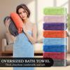 Luxury Polyester Bath Sheet - Modern Woven Oblong Towel, Super Soft Space Theme, Solid Pattern, Extra Large & Ultra Absorbent - 290gsm