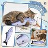 Lachs-Katzenspielzeug mit Katzenminze, Fisch-Kauspielzeug für Katzen, interaktives Spielzeug für Wohnungskatzen, 20 cm langes Beißspielzeug, lustiges Katzenspielzeug zur Bewegung