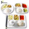 Platos de comida para la cena, bandeja dividida para la cena, contenedor para el almuerzo, plato de comida para el comedor escolar, plato de cocina con compartimentos de 3/4/7 secciones