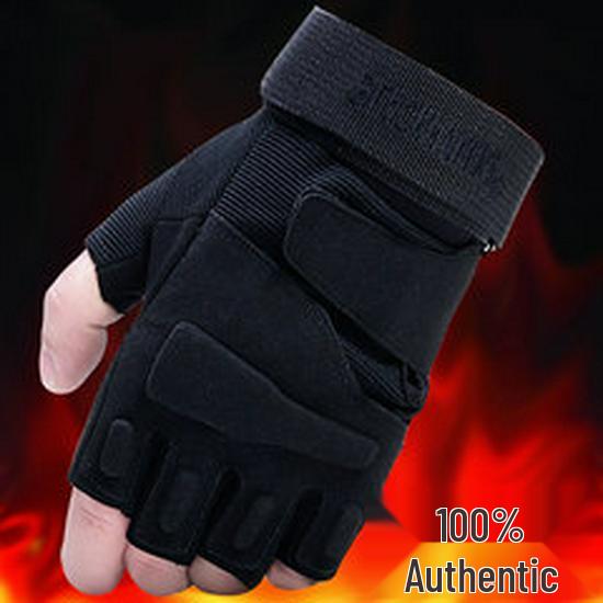 Men's Tactical Half-Finger Cycling Gloves - Spring/Summer Cut-Resistant Outdoor Sports Gear