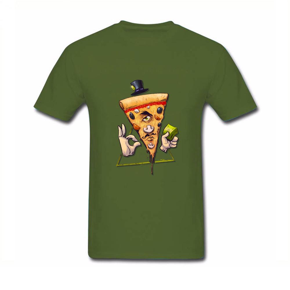 Crew Neck Teenage Clothing Simple Style For Mens Illuminati Pizza T Shirts Crew Neck Sale