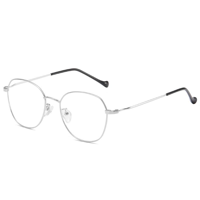 

Стильная Минималистичная Необычная Металлическая Оправа для Очков для Мужчин и Женщин с Вариантами Диоптрий