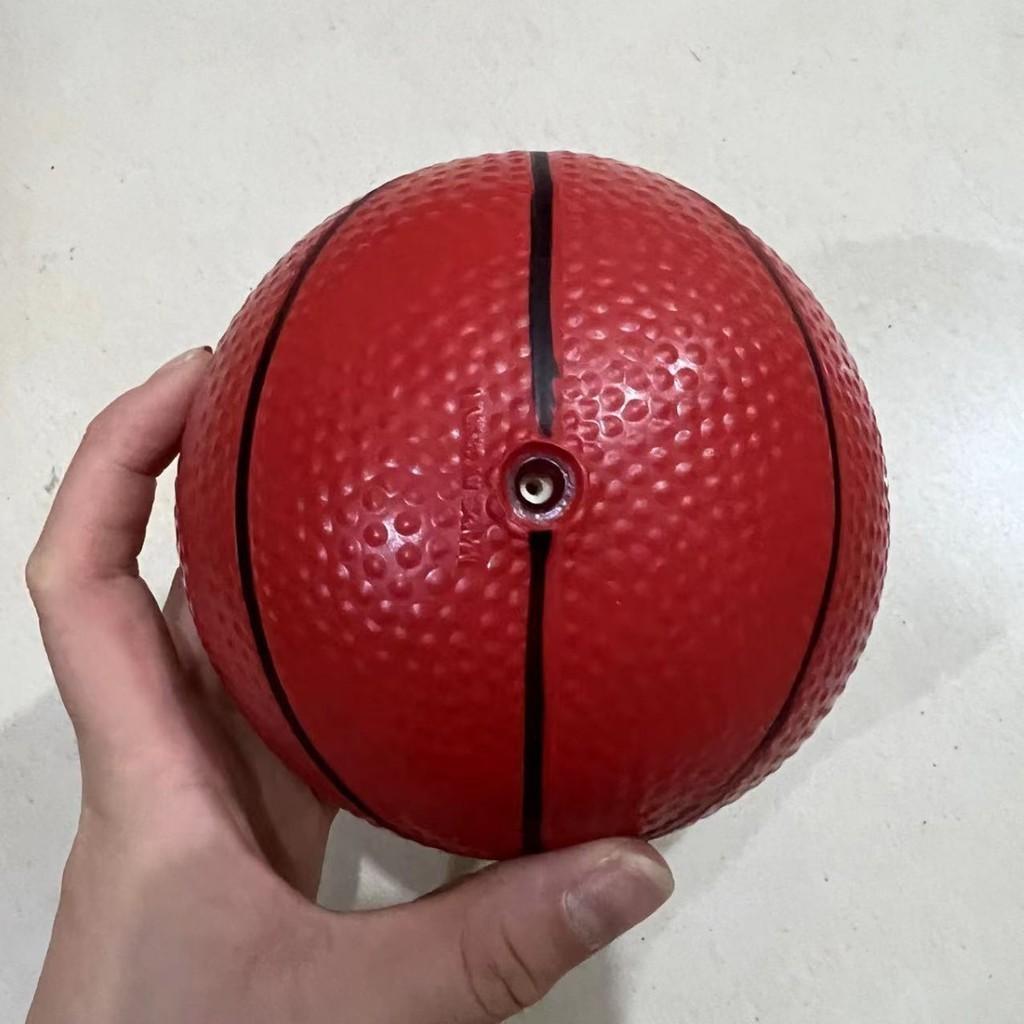 Soft Pvc Infant Baby Grabbing Small Basketball Inflatable Elastic Toy Ball 12cm For Children