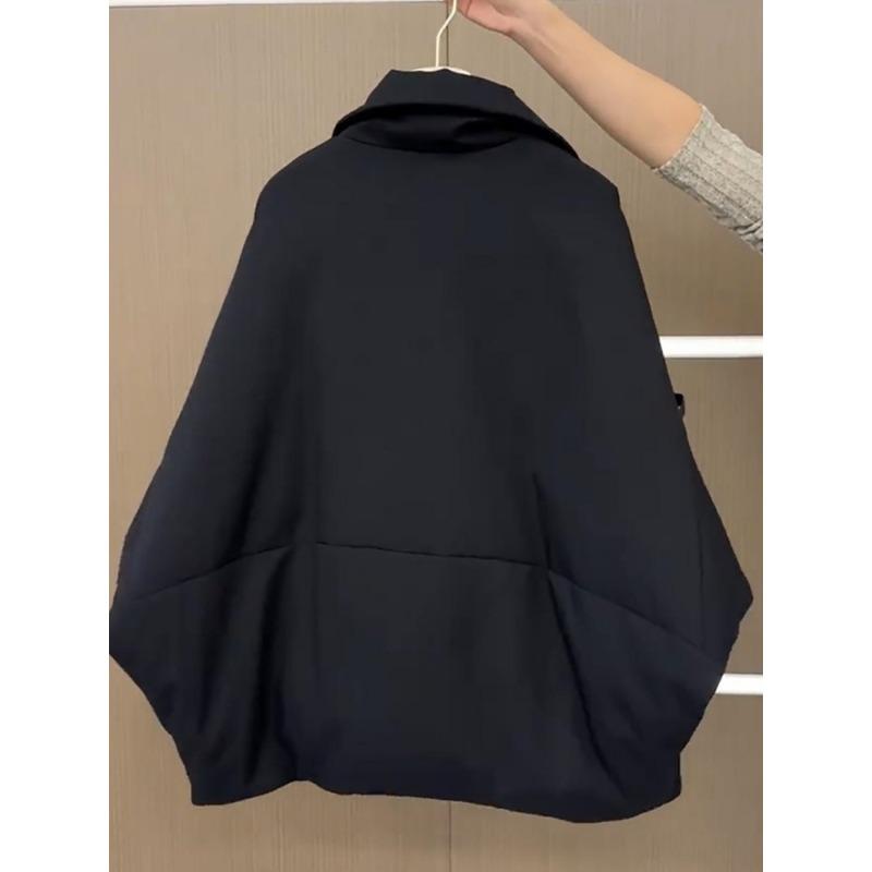 Winter New Korean Short Style Big Collar Cotton Jacket with A Fashionable and Loose Design for Women