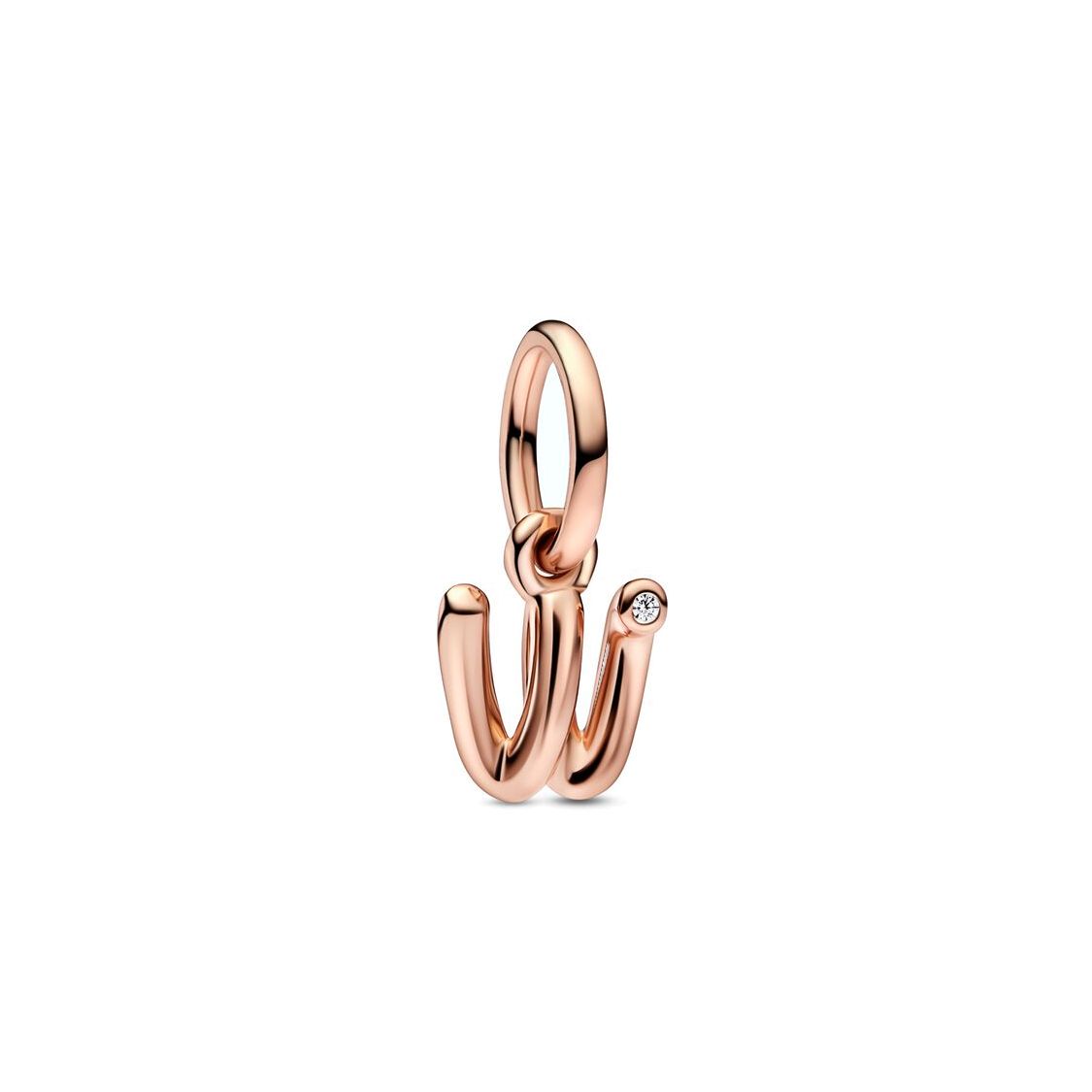 Pandora Fashion Trend Letter W Charm Women Charm Rose-Gold 782481C01 Rose Gold,F
