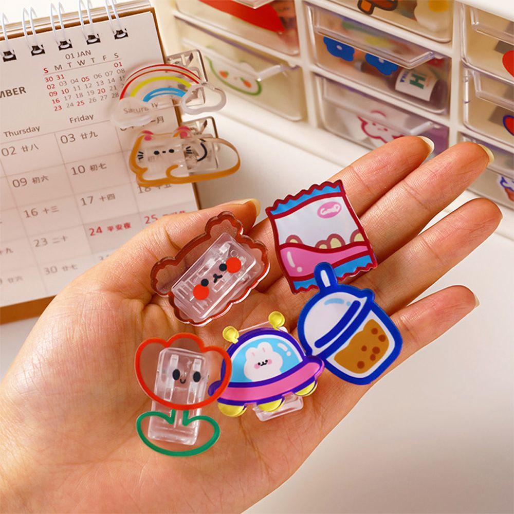Cartoon Index Clamp Letter Clip Binder Clips Snacks Sealing Clip Transparent Clip Paper Clip