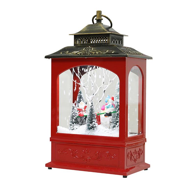 Korean Snowfall Music Lantern - Christmas Gift & Ornament for Living Room or Display