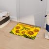Sunflower Rug Velvet Flannel Printed Floor Mat Nature Design Decorative Carpet Entryway Home Decor