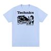 T-shirt Technics insegnali bene Giradischi DJ Musica House Techno Elettronica Cotone T-shirt Uomo Nuova Maglietta Top Donna
