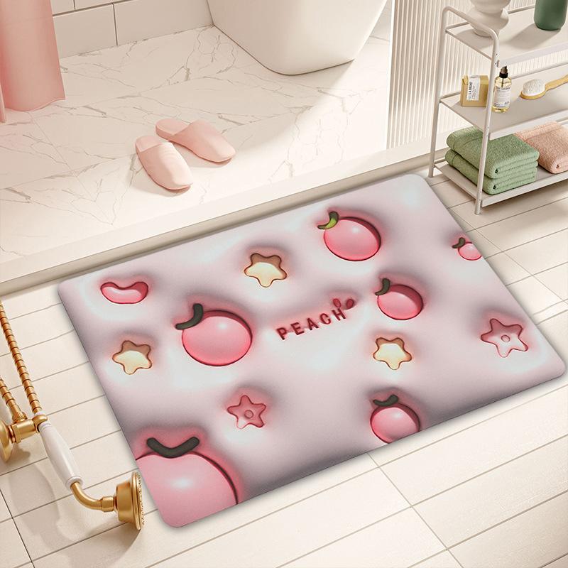 New 3d Three-dimensional Expansion Diatom Mud Quick Drying Soft Mat Bathroom Door Absorbent Non-slip Blanket Multi-purpose