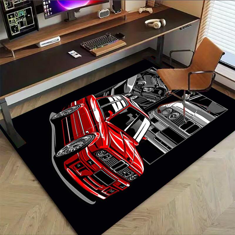 1 Pezzo Tappeto per Pavimento Auto Extra Large Antiscivolo, Ufficio, Famiglia, Camera da Letto Tappeto di Grande Area Tappeti Interni, Colori Vivaci