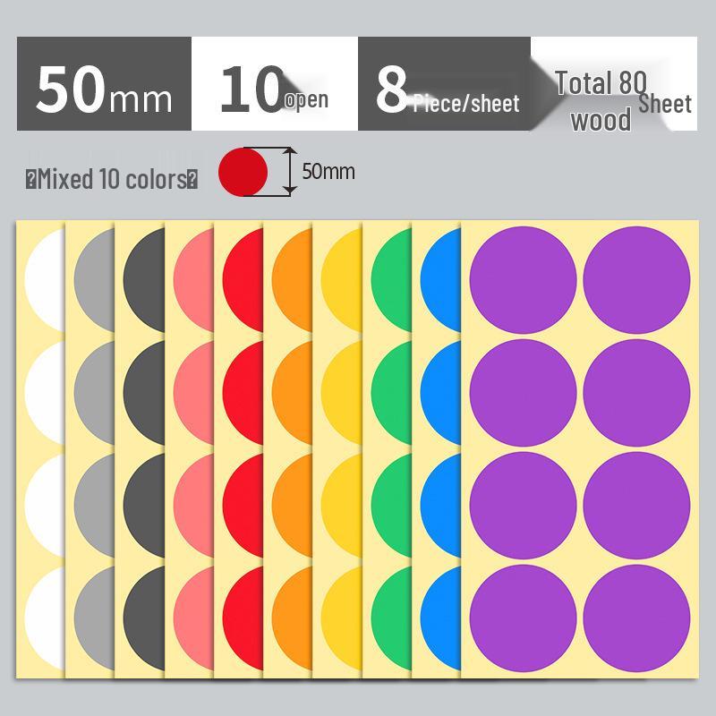 Mixed Color Round Dot Sticker Labels - Available in 10, 16, and 20 Vibrant Colors