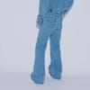 Li Ning Plain Mid-Rise Straight Leg Jeans Women Jeans Light-Denim-Blue AJQT372-1