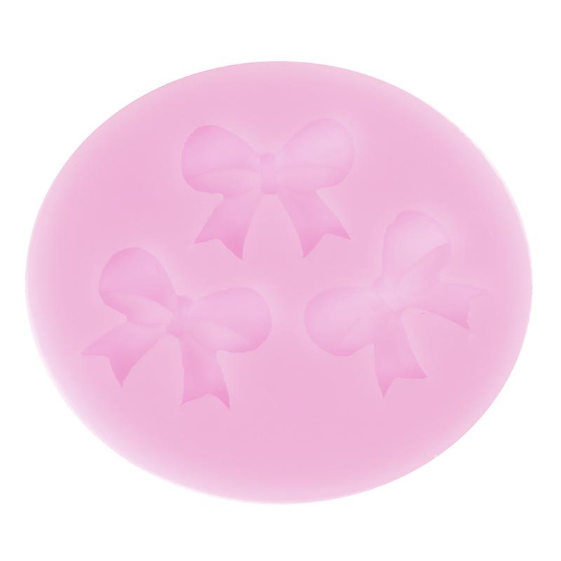1Pc Cake Mold Bowknots Flower 3D Fondant Mold Chocolate Kitchen Baking Stencil