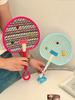 Dopamine Handwoven Fan Summer 2026 New Style Cute Portable Handheld Fan Straw Woven Small Fan