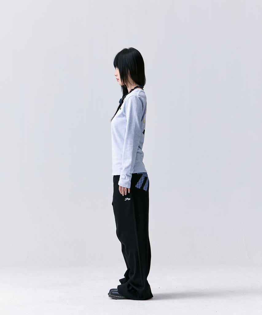 TANSANMAGNESIUM Pony Applique Long Sleeve (Sky Blue)