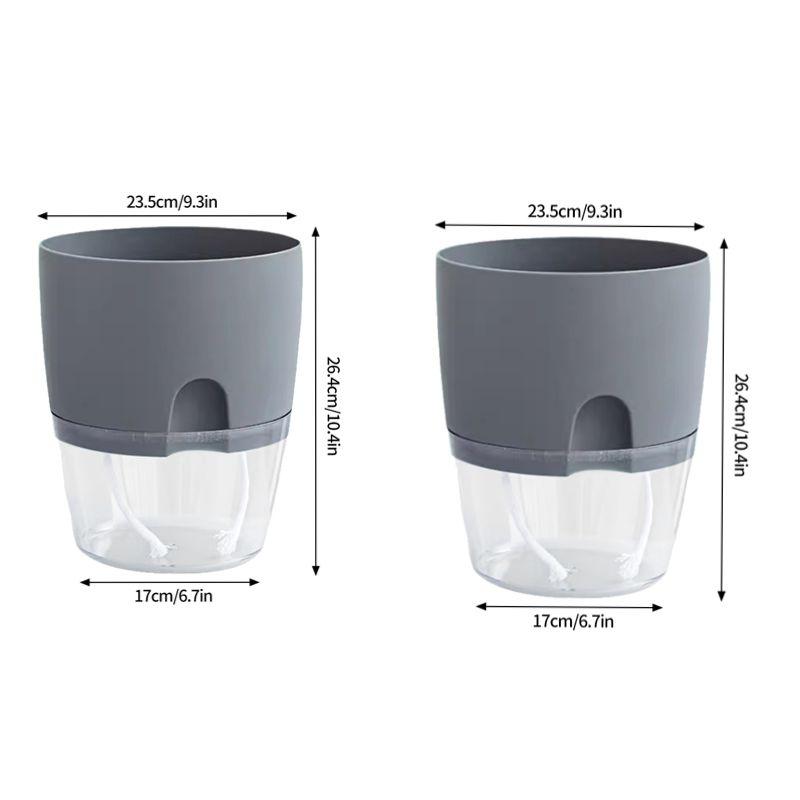 Self Watering Flower Pot Plastic Hydroponics Plants Pot Succulent Potted Planters Transparent Home Office Desktop Decoration