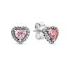 925 Sterling Silver Various Colors Classic Shiny Heart-shaped Earrings Exquisite Light Luxury Charm Jewelry 2025