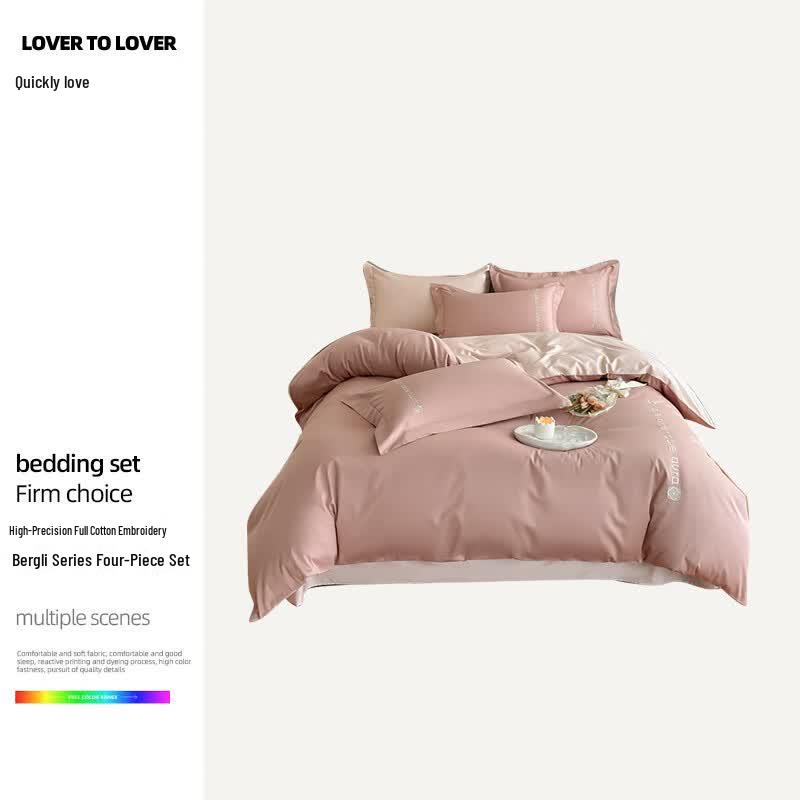 Yiyiai Borg Pure Cotton 4-Piece Bedding Set