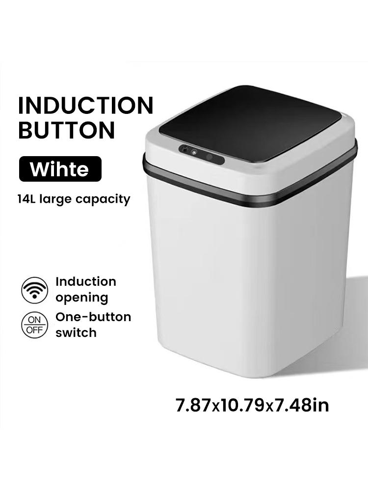 Bin 13L Bathroom Touch In The Toilet Garbage Bucket Waste Bins Dustbin Smart Trash Can Kitchen