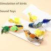 Indoor Interactive Birds Toy for Cat Chasing Teasing Toy Sounding Catnip Cat Teaser Toy Self-hilarity Wall Hanging Birds Cat Toy