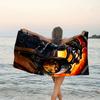 1pc Mortal Kombat3 Beach Towel, Beach and Seaside Swimming Pool Equipment, Fashion Pattern, Rectangular, Travel Essentials