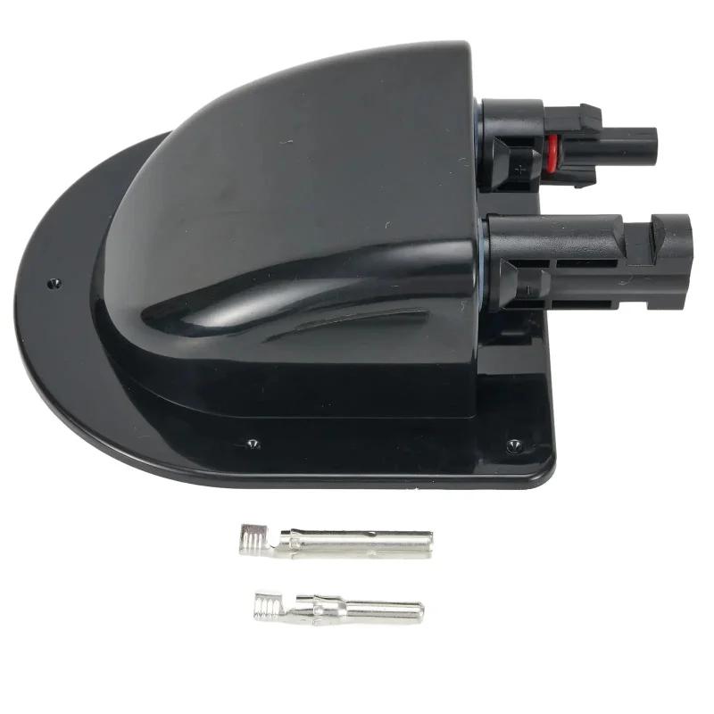 Waterproof Solar Connector Dual Hole Wire Cable Entry Sealing Box Curved Cable Connector for RV Caravan RV Boat