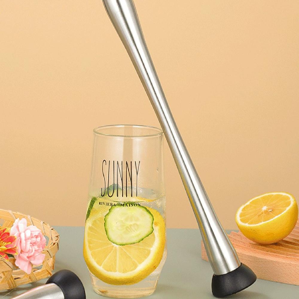 Kitchen Bar Stainless Steel DIY Mixer Tool Masher Ice Crusher Cocktail Muddler Juice Stirrer
