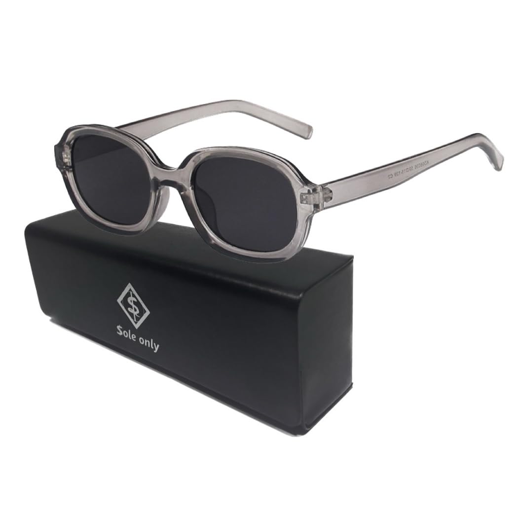 

Солнцезащитные очки овальной формы только оправа коричневого и черного цвета в стиле ретро UV400 Стильные и модные очки для подсветки Включают солнцезащитные очки Модные для мужчин и женщин серый