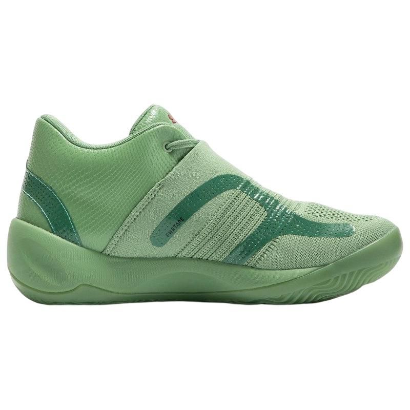 Puma Rise Nitro Sports Round Toe Lace-Up Non-Slip Wear-Resistant Mid-Top Basketball Shoes Men Sneaker Cyan 377434-01
