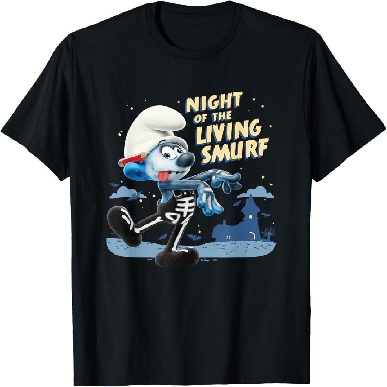 The Smurfs Halloween Night Of The Living Smurf Zombie Logo T-Shirt XXXXXL разноцветный