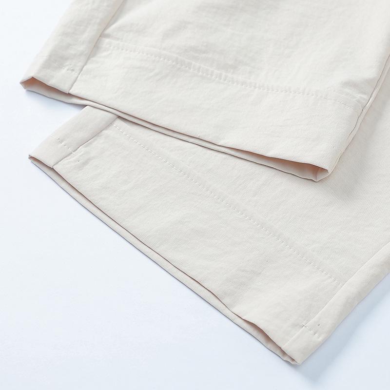 Dámské letní kalhoty s vysokým pasem a rovnými nohavicemi 2025 - Volné, tenké, ležérní pro mámy středního a staršího věku