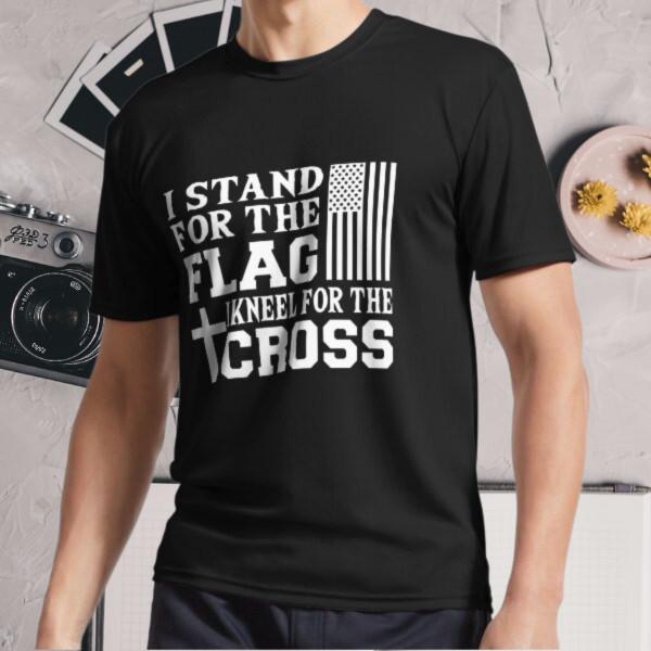 

New Shirt I Stand For The Flag I Kneel Active Logo T-Shirt Funny Size S - 5XL XL
