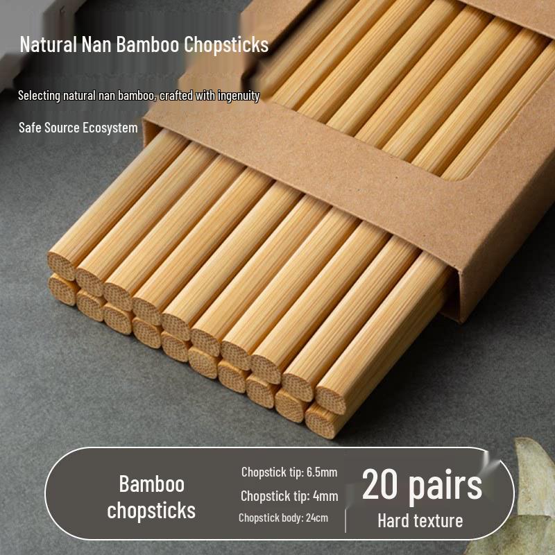 Non-Slip High-Temp Resistant Bamboo Chopsticks for Home & Hot Pot