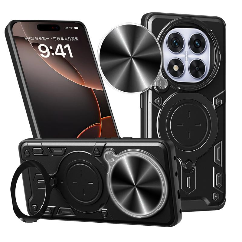 Protetor de Lente Armor Capa Para Xiaomi Redmi Note 14 Pro 4G 5G Note14Pro Plus Redmi 14C A3 Capa com Suporte de Anel para Poco C75 X7