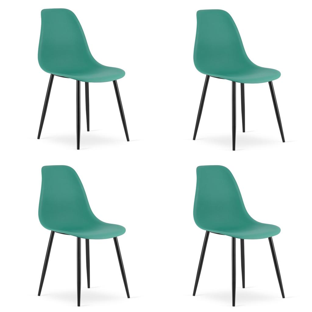 WAT chair green / black legs x 4