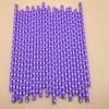 25 Pcs Straws Purple Disposable Eco-friendly Paper Birthday Party Drinks Biodegradable Wedding Decoration Event Party Supplies