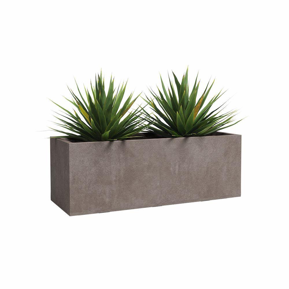ARTEVASI Jardiniere - SYDNEY - Plastique - Taupe - 80 cm - 57 L - Dimensions: 79.5x29.5x29.5 cm