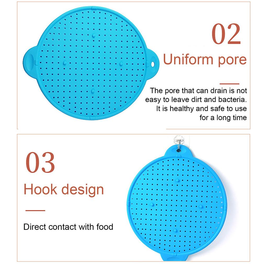 Skillet Cover Lid Cookware Silicone Splatter Guard Screen Pan Spill Stopper Pots