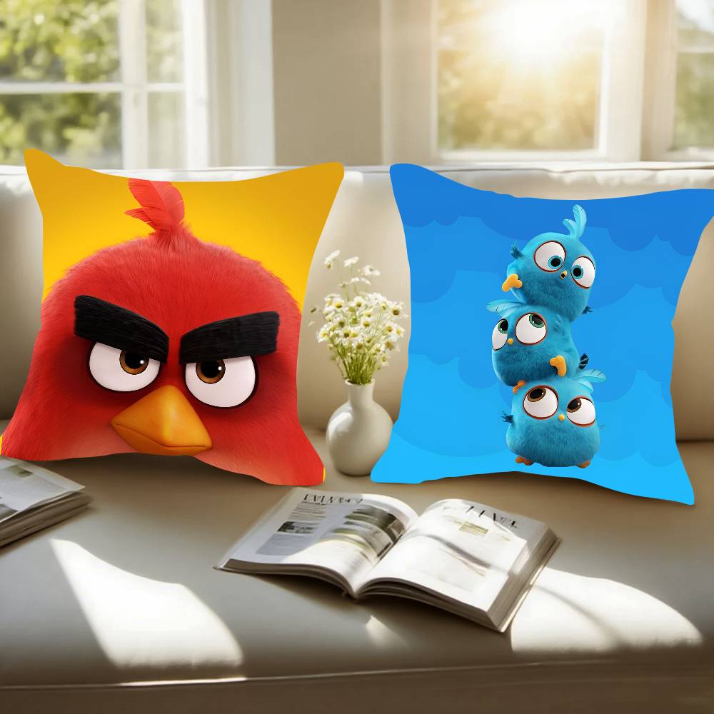 Fronha de Almofada Padrão Impresso Angry Birds para Almofada de Sofá de Sala de Estar e Decoração de Quarto