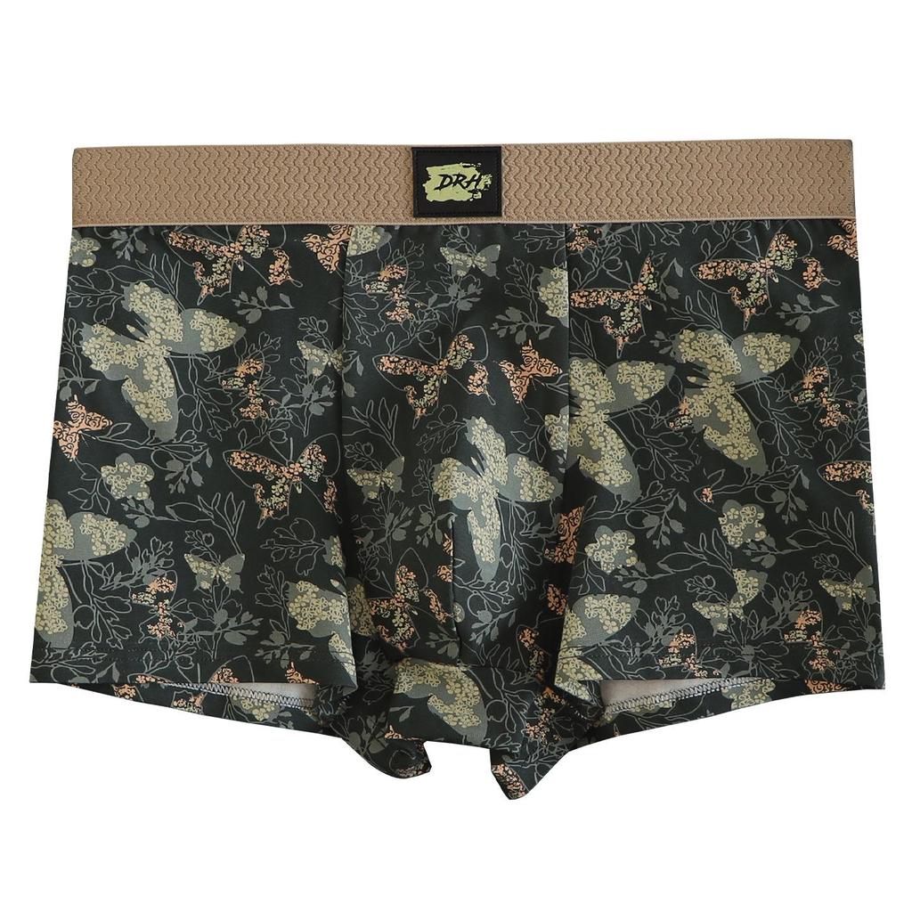 Herrenmode Baumwoll-Boxershorts mit Schmetterlingsdruck - Bequem & Atmungsaktiv
