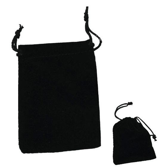 Black Velvet Jewelry Drawstring Bag, 10x12CM, Fashion Packaging