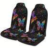 Butterfly For Galaxy Designed Car Seat Covers Set For Most Cars, Trendy Personalized Novelty Decorative Car Seat Protector Cover