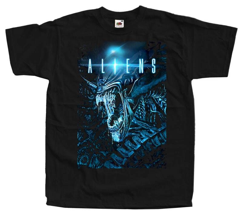 ALIENS 1986 V2 T Shirt Tee BLACK Horror Movie Poster All Sizes S to 5XL 3XL